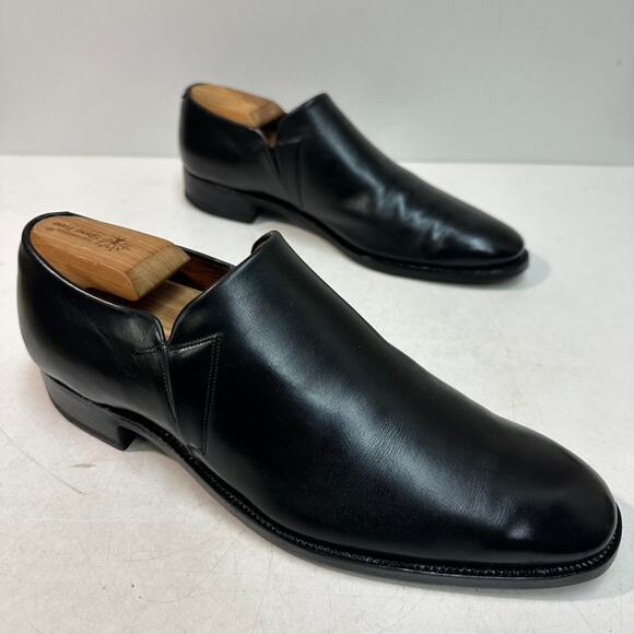 FULLY RESOLED Tricker\'s Loafer Slip-On Black Calf Made in England VTG UK 9 US 10 main image 10